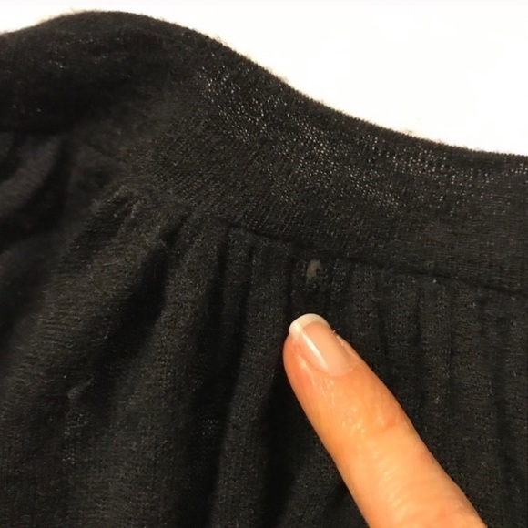 Free People Black Knit V Neck Tunic Sweater Dress Cashmere - Picture 6 of 11